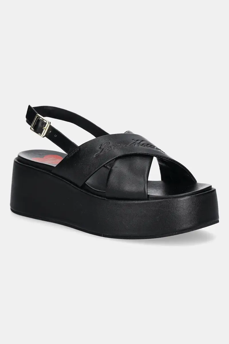 sandali in pelle donna colore nero JA16187I0MIA0000