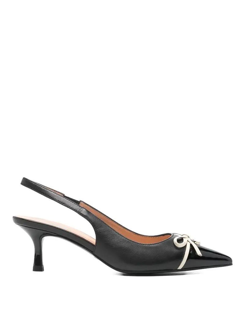 Slingback Nere Con Fiocco Nero
