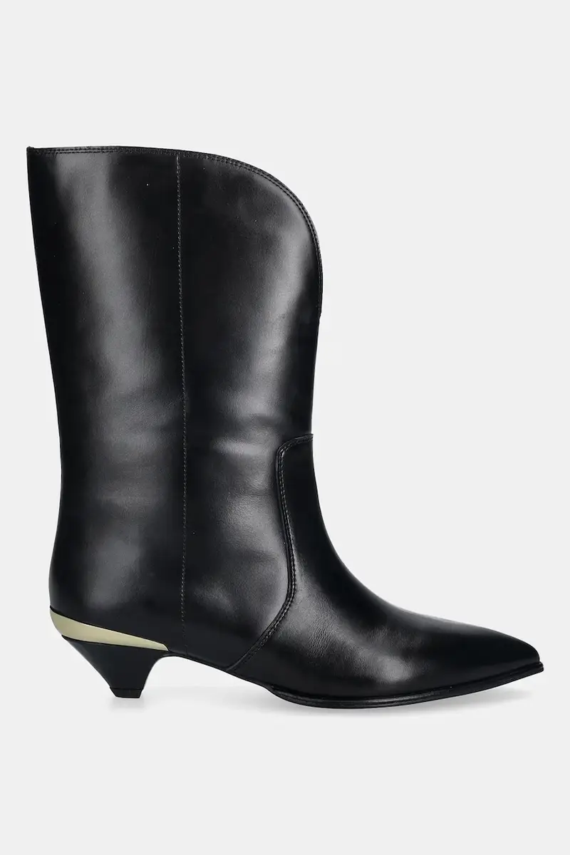 stivaletti alla caviglia in pelle colore nero JA24363G0NIA0000 miniatura 2