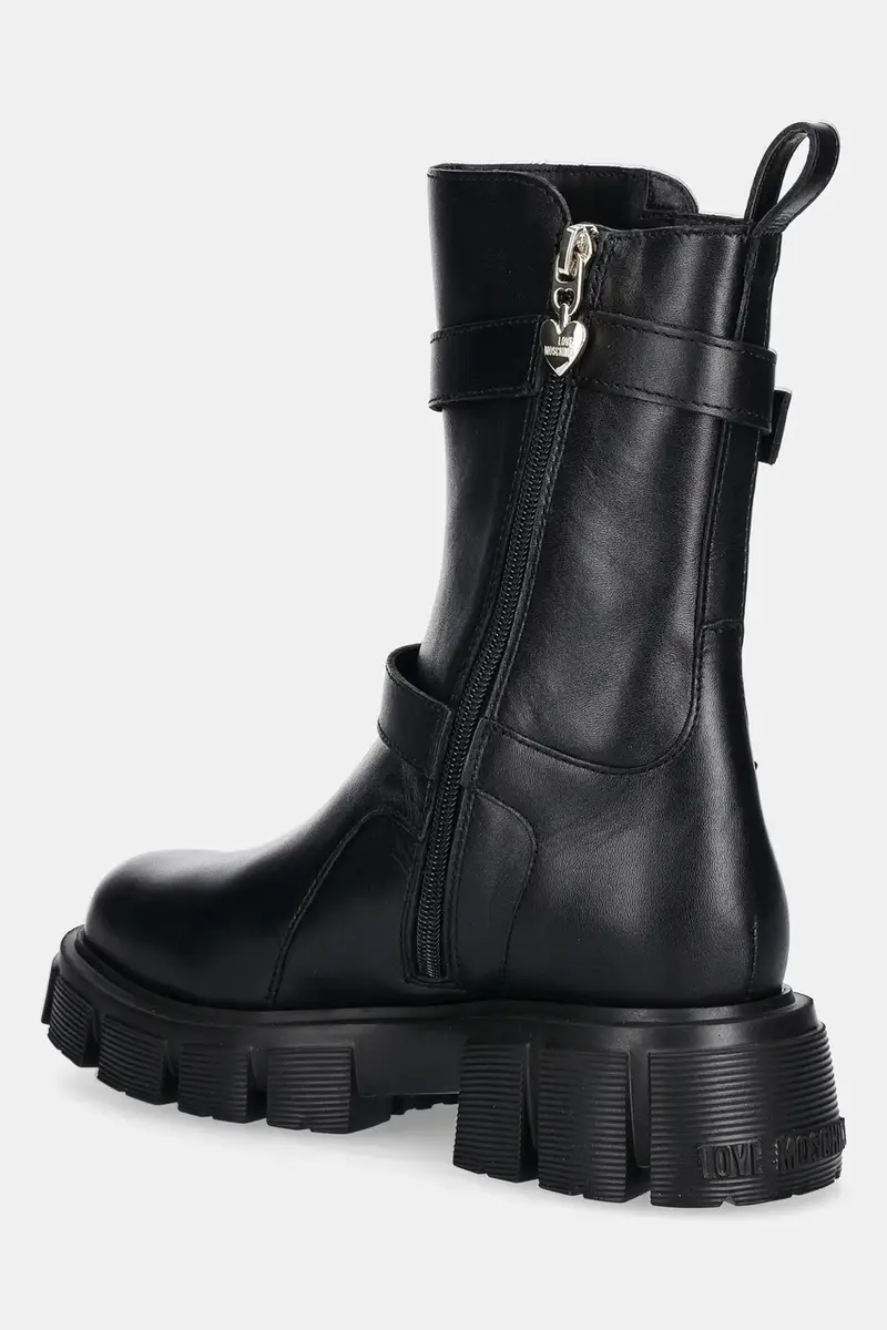 stivaletti alla caviglia in pelle donna colore nero JA24095G1NIA0000 miniatura 3