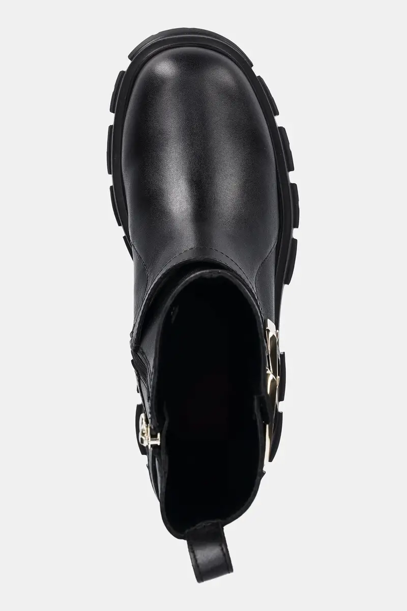 stivaletti alla caviglia in pelle donna colore nero JA24095G1NIA0000 miniatura 4