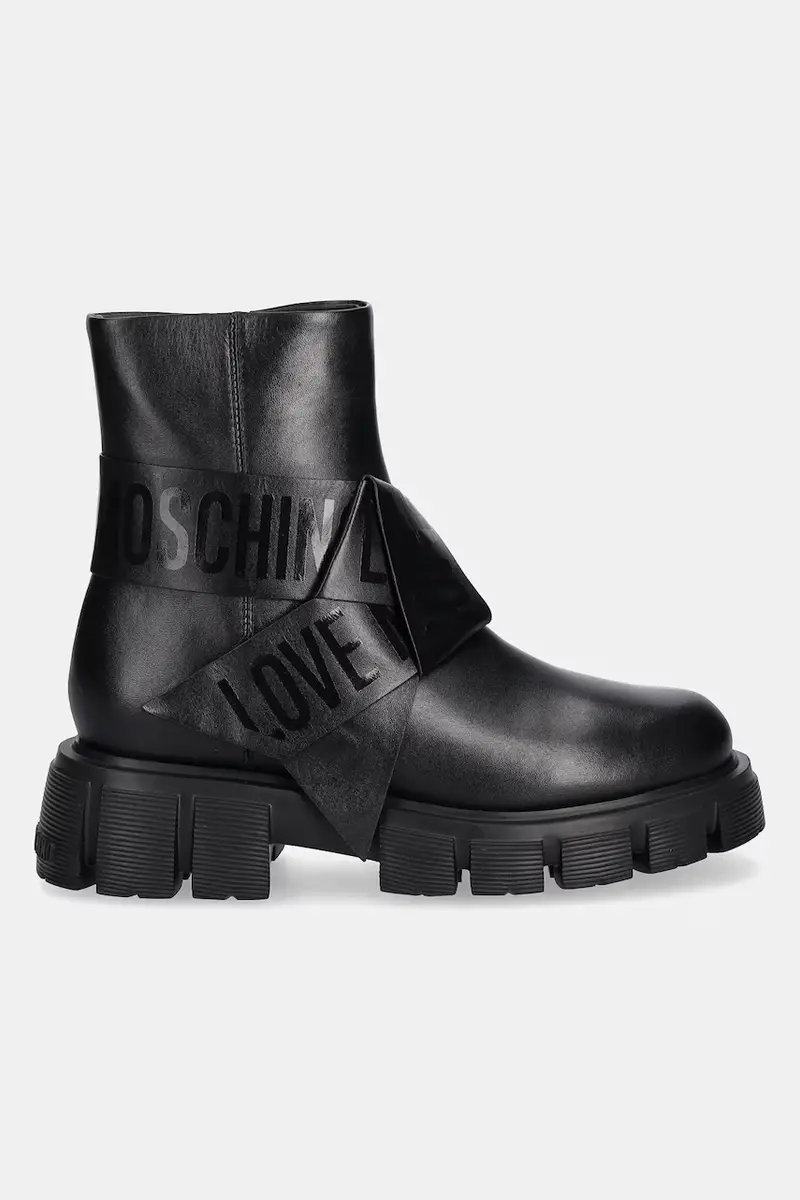 stivaletti alla caviglia in pelle donna colore nero JA24115G1NIAX000 miniatura 2