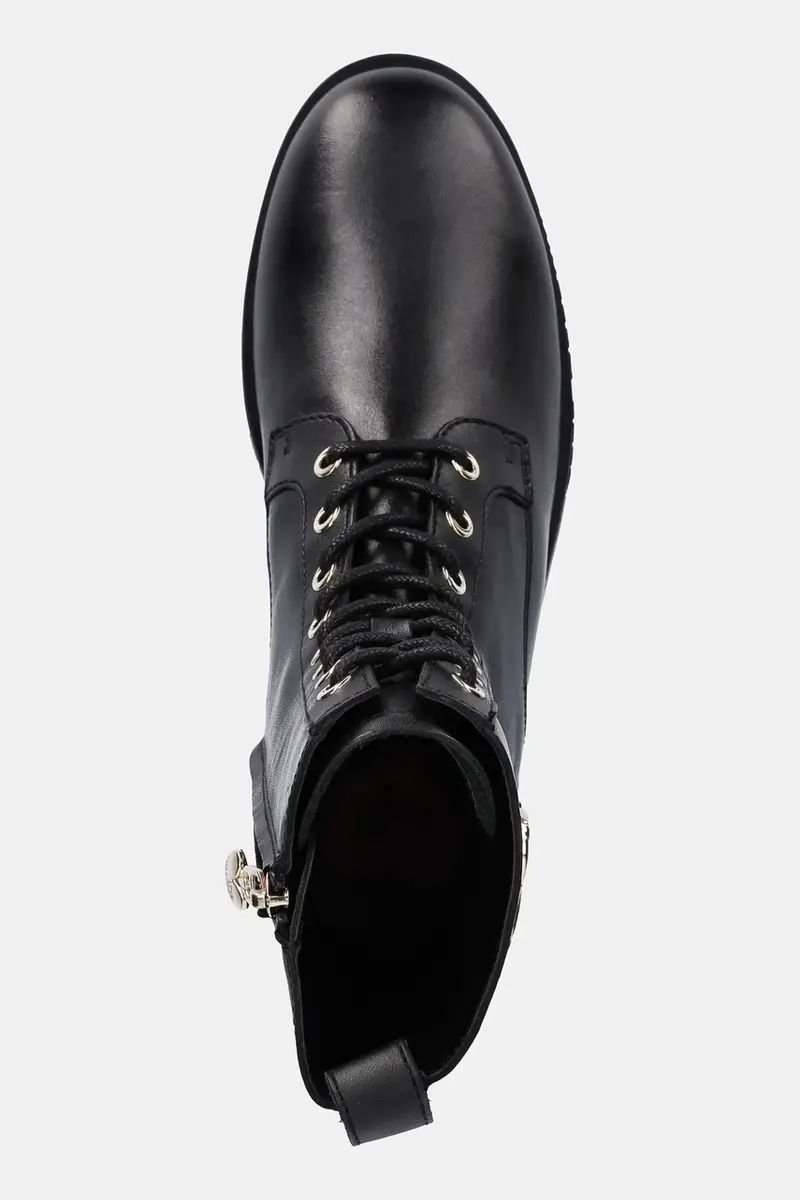 stivaletti alla caviglia in pelle donna colore nero JA24254G0NIA0000 miniatura 4