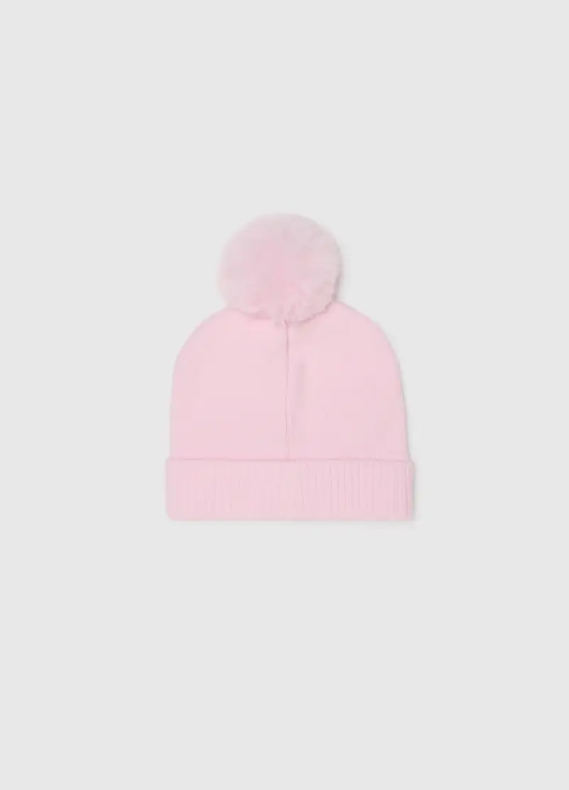 Cappello Rosa Da Bambina Con Pon Pon E Patch Colorati, Rosa miniatura 2