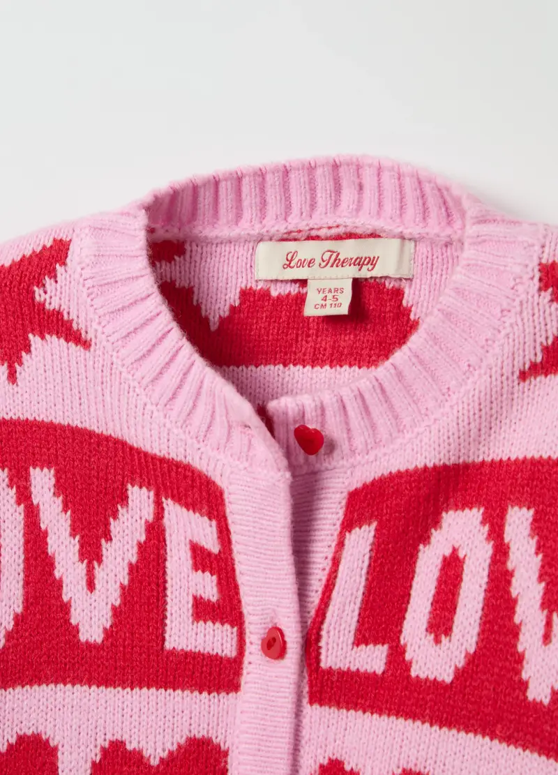 LOVE THERAPY Cardigan Bambina Rosa 3425679 miniatura 3