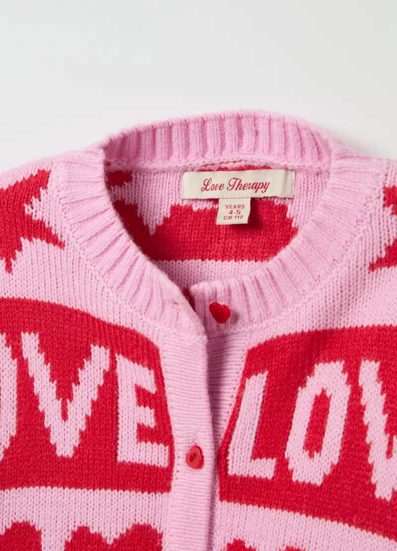 LOVE THERAPY Cardigan Bambina Rosa 4152710 miniatura 3