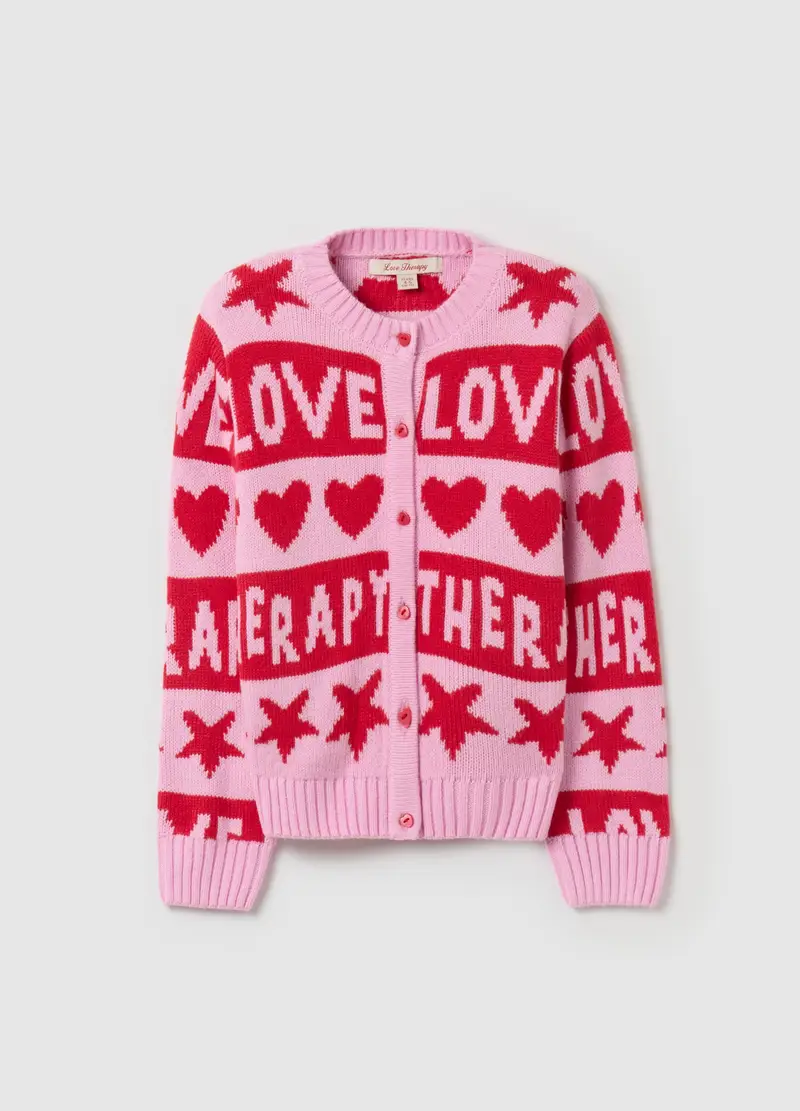 LOVE THERAPY Cardigan Bambina Rosa 4152710