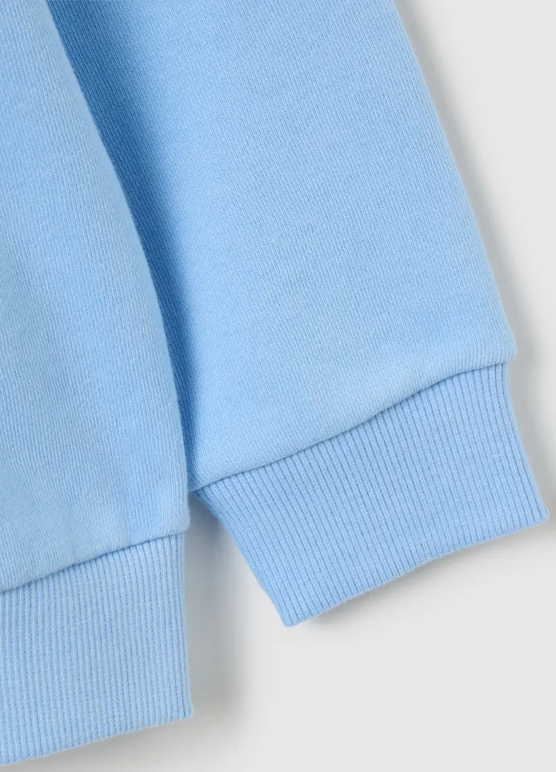 LOVE THERAPY, Felpa Da Bambina In Misto Cotone Azzurra Oversize, Azzurro, Taglia: 3-4 miniatura 2