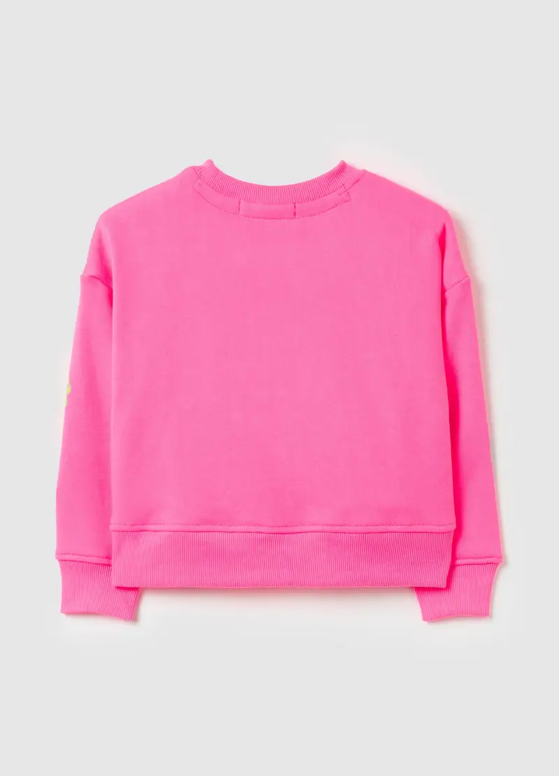 Felpa Girocollo Stampa E Ricami, Bambina, Rosa miniatura 2