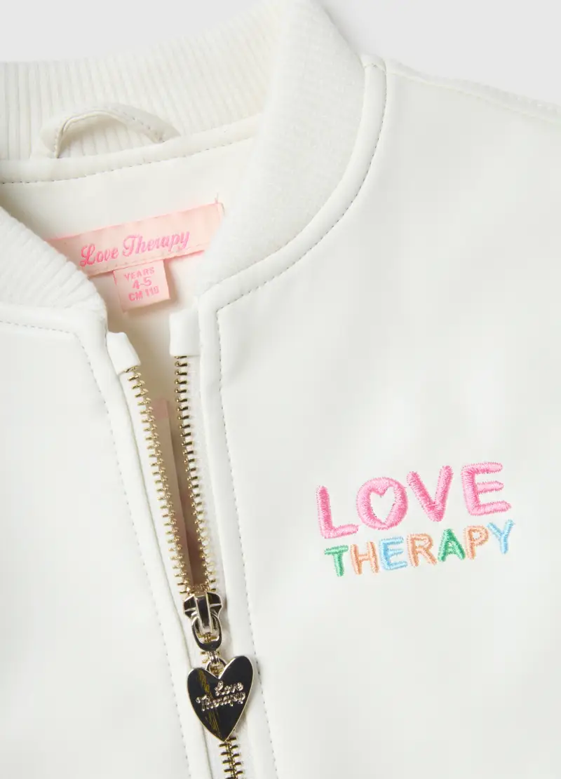 Giacca Bianca Da Bambina Regular Fit Con Ricami, Bianco miniatura 3