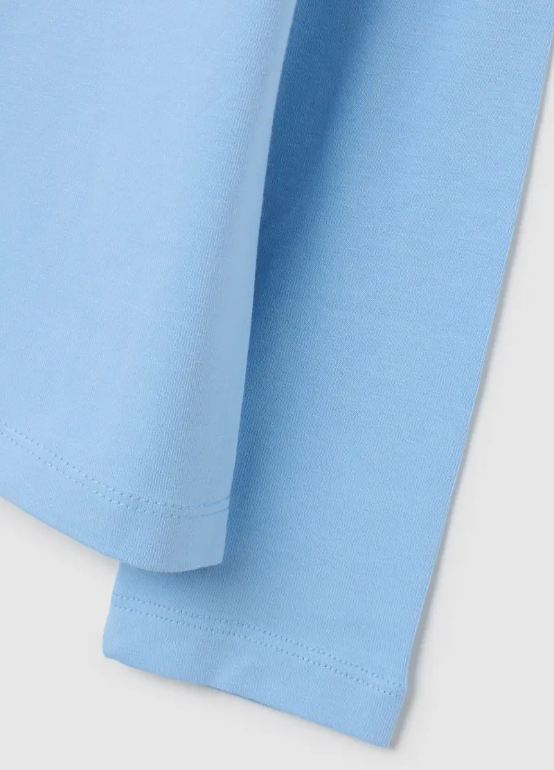 LOVE THERAPY, Maglia Da Bambina In Cotone Elasticizzato Azzurra Regular Fit, Azzurro, Taglia: 3-4 miniatura 3