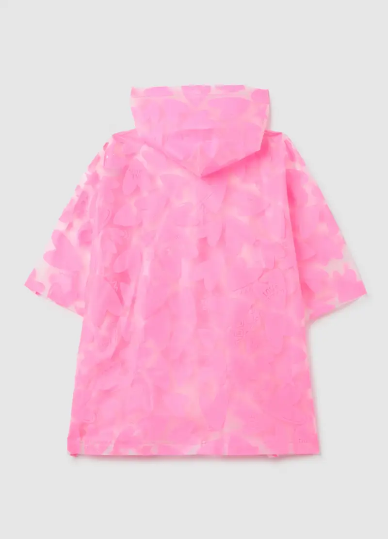 Poncho Rosa Per Bambina, Rosa miniatura 2