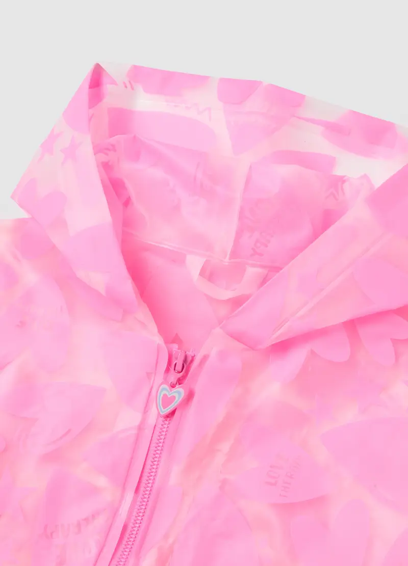 Poncho Rosa Per Bambina, Rosa miniatura 3
