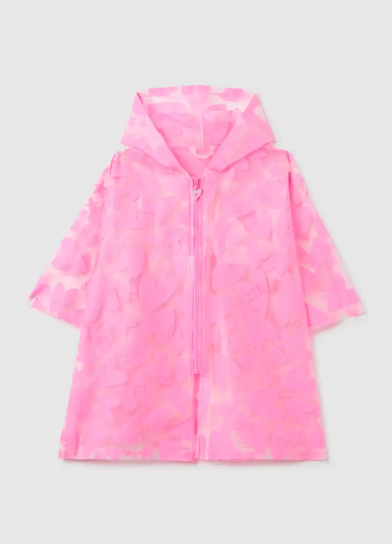 Poncho Rosa Per Bambina, Rosa