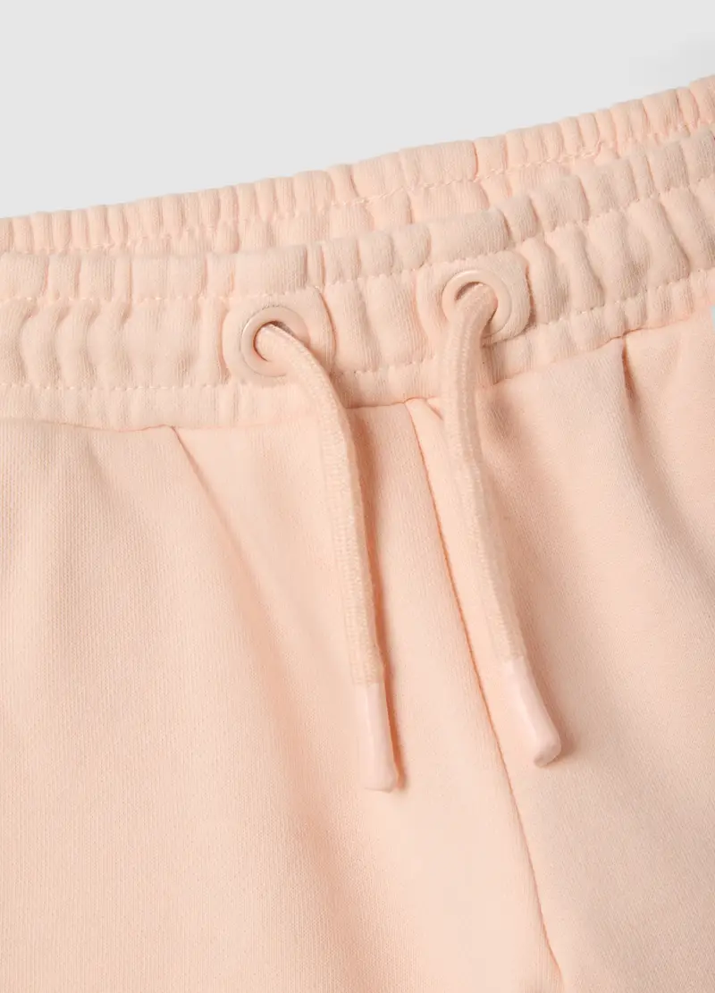 Shorts In Misto Cotone Rosa Da Bambina Regular Fit Con Cuore, Rosa miniatura 3