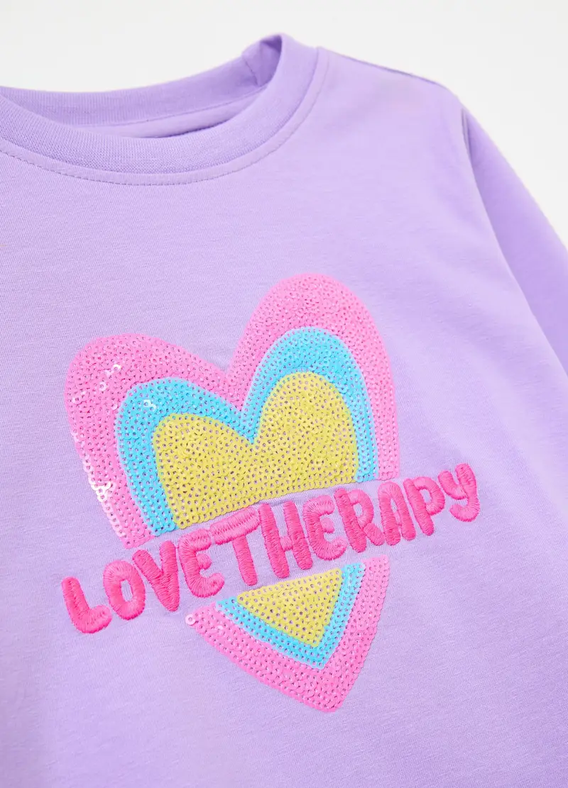 LOVE THERAPY T-shirt Bambina Viola 2735749 miniatura 3