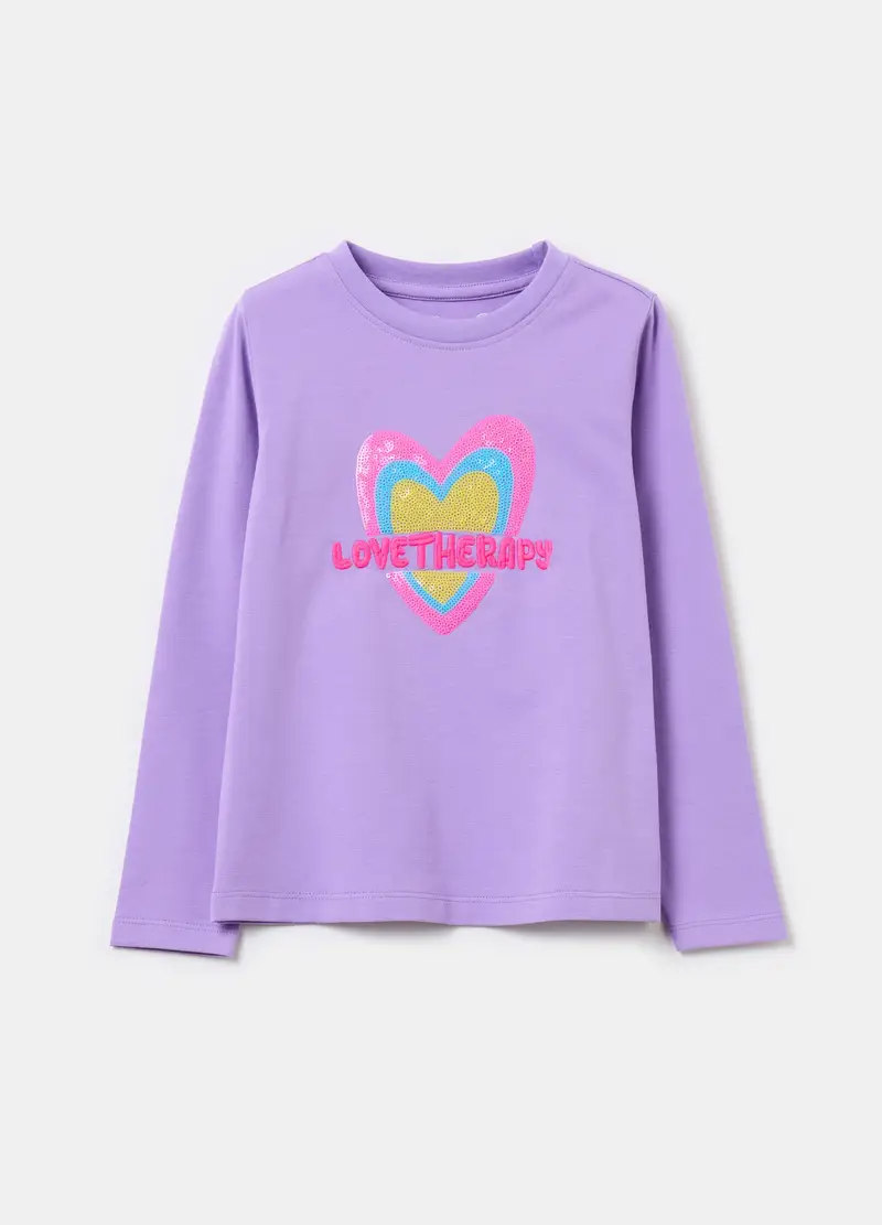 LOVE THERAPY T-shirt Bambina Viola 2735749