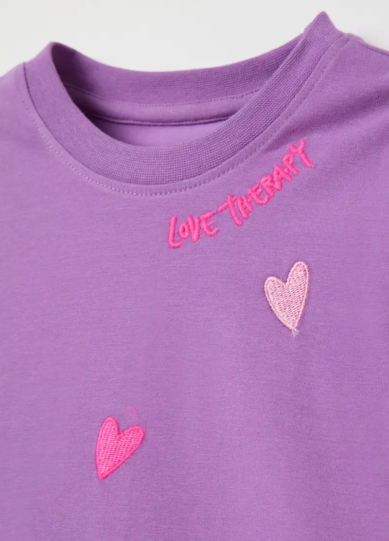 LOVE THERAPY T-shirt Bambina Viola 2736105 miniatura 3