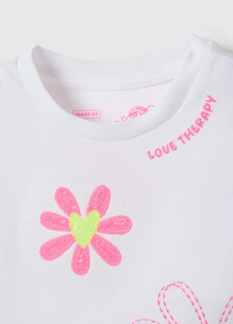 LOVE THERAPY T-shirt Bambina Bianco 4312366 miniatura 3