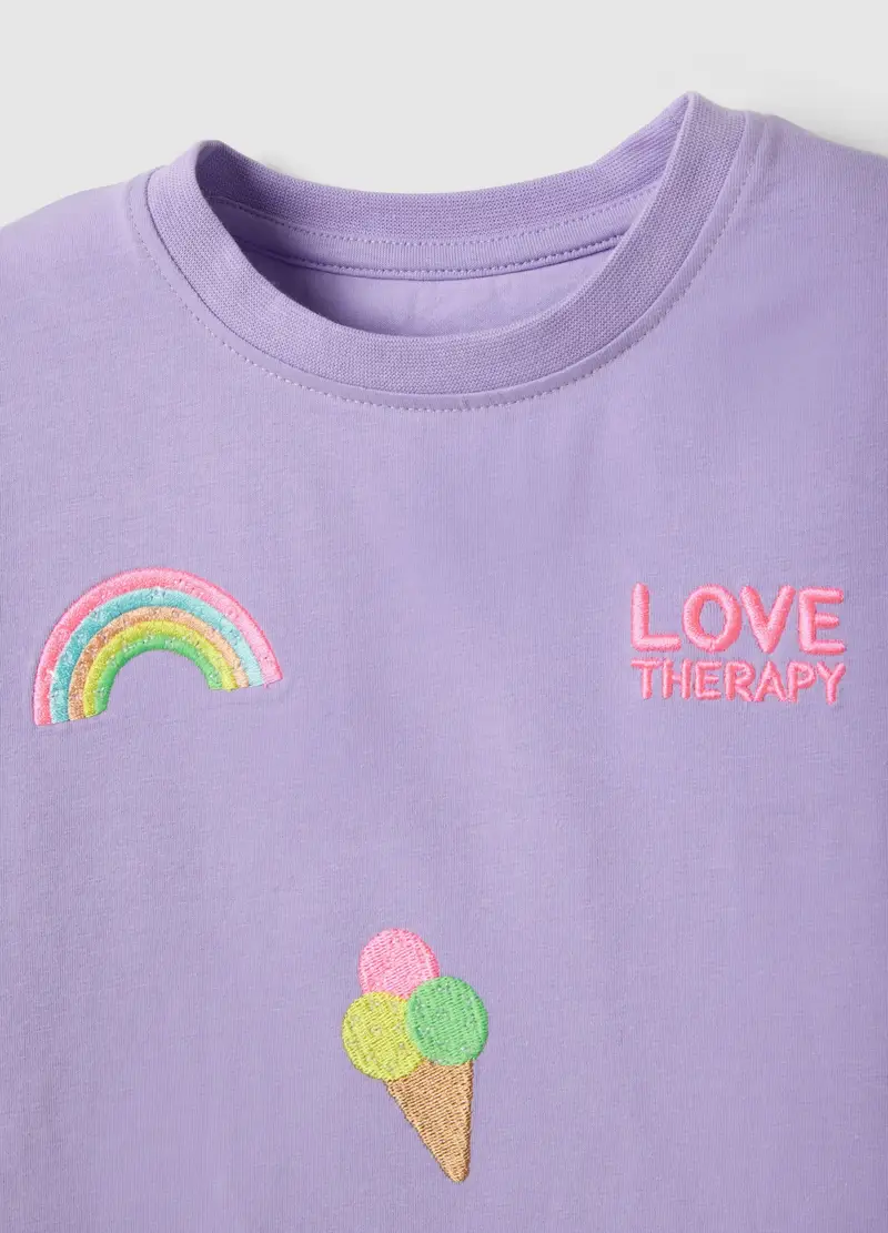 LOVE THERAPY T-shirt Bambina Viola 4330704 miniatura 3