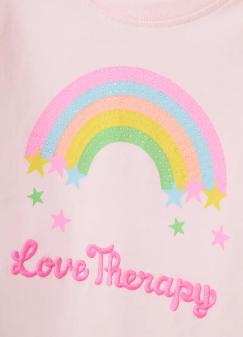 LOVE THERAPY T-shirt Bambina Rosa 4133821 miniatura 3
