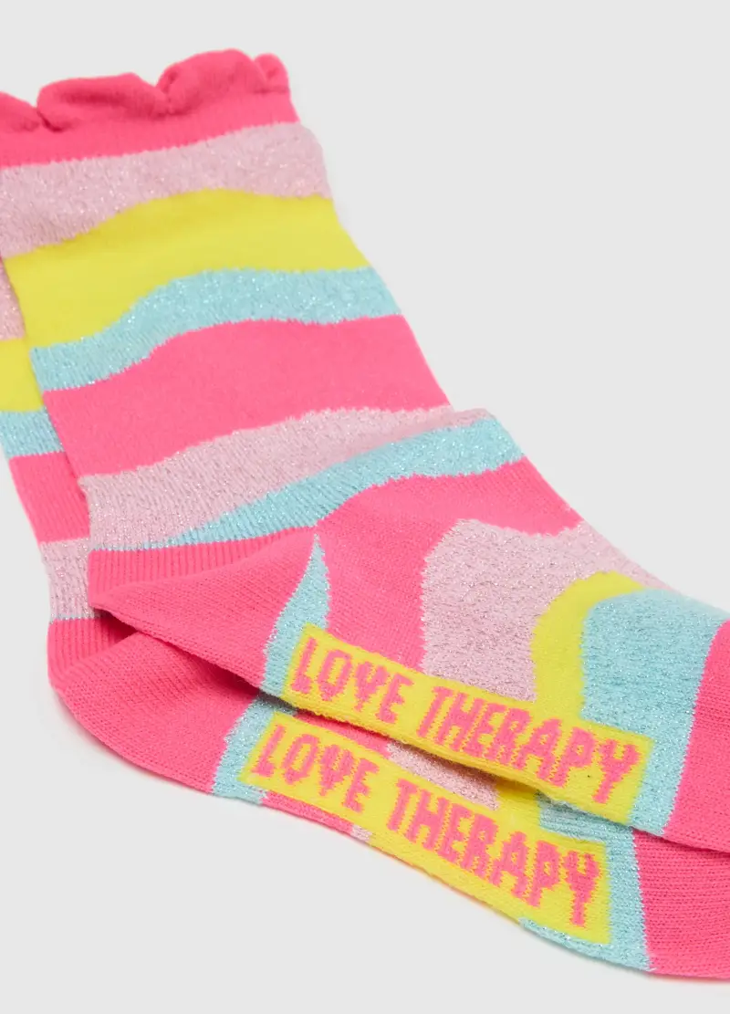 Tripack Calzini In Misto Cotone Multicolor Da Bambina Regular Fit, Multicolor miniatura 2