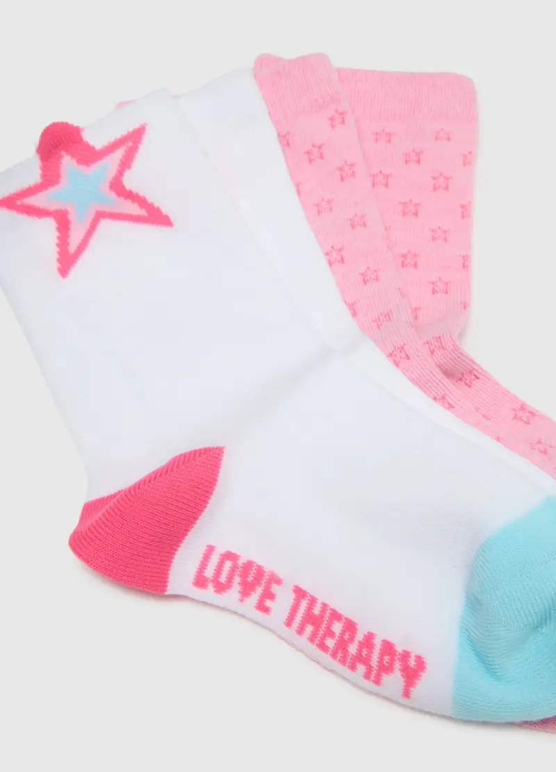 Tripack Calzini In Misto Cotone Multicolor Da Bambina Regular Fit, Multicolor miniatura 3