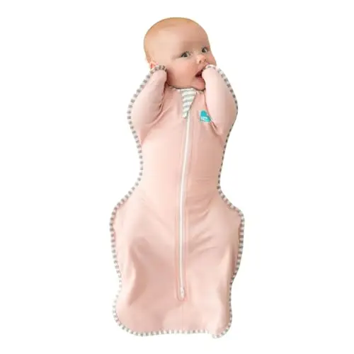 Love To Dream Swaddle Up, taglia media 6-8,5 kg - Rosa, vestibilità aderente, favorisce una sana routine del sonno, 1,0