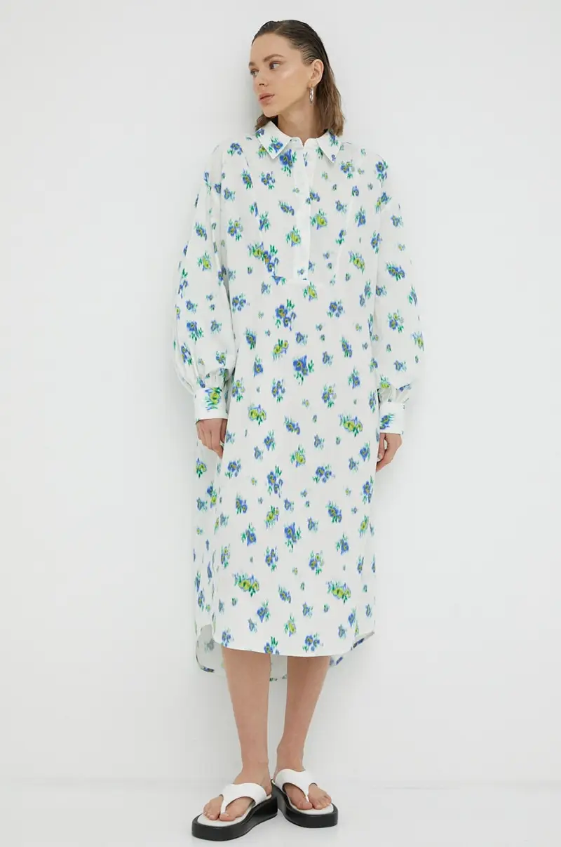 vestito in cotone Bianco