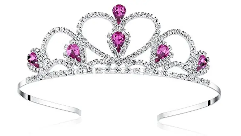 Lovelyshop Purple Gems Rhinestone Tiara with Simplified Package, No Comb for Prom Birthday Prinecess Crown by Lovely