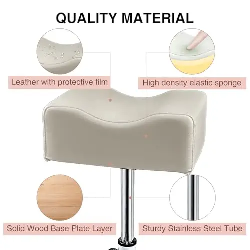 LOVEVLOGY Sgabello per pedicure, per manicure, per la cura dei piedi, regolabile in altezza, per la cura dei piedi, per miniatura 3