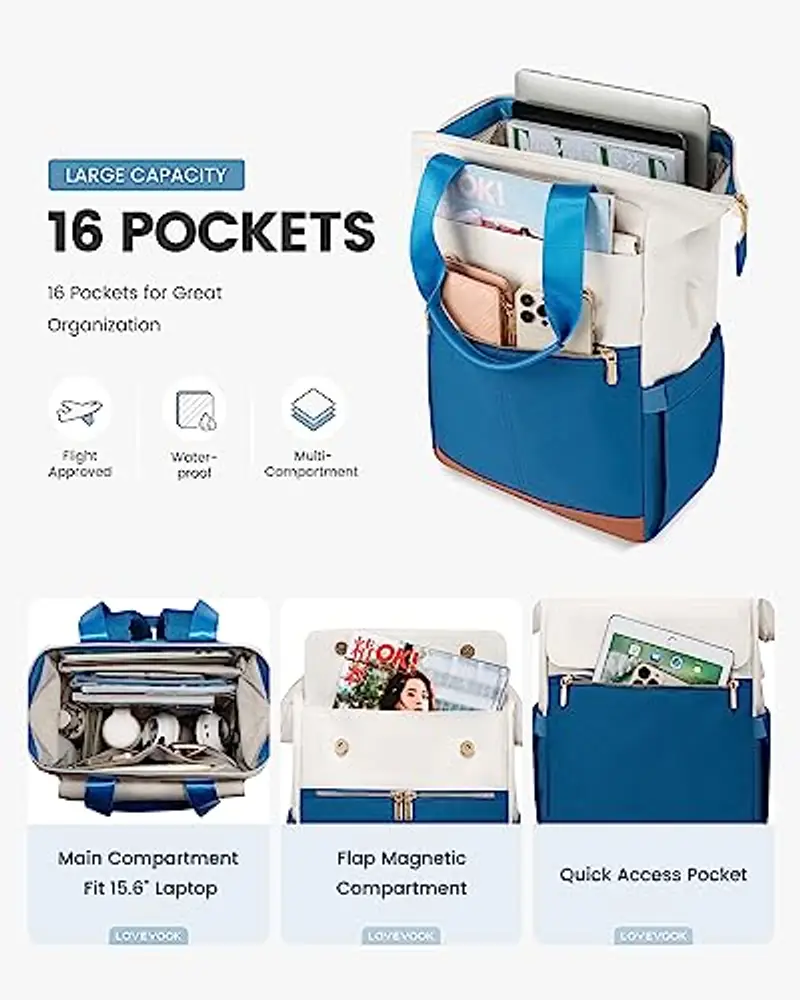 LOVEVOOK Zaino da viaggio Blu 2277013 miniatura 3