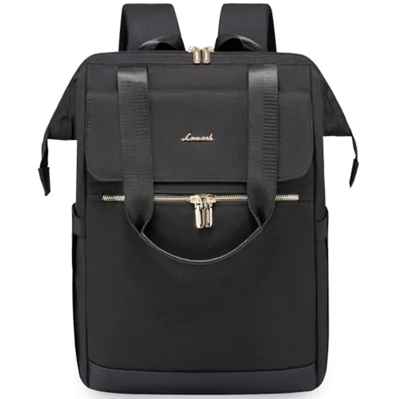 LOVEVOOK Zaino da donna, per computer portatile, impermeabile, Nero , 17,3 Zoll, Casual