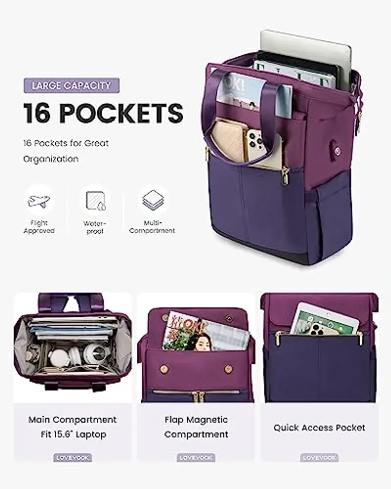 LOVEVOOK Zaino scuola Donna Viola 1914627 miniatura 3