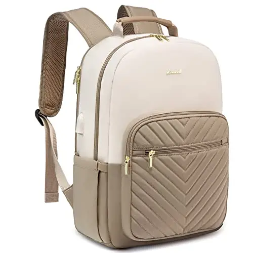LOVEVOOK Zaino Donna Porta PC 17 Pollici, Da Viaggio e Lavoro, Elegante per Laptop, Ufficio Università Viaggi Aereo,