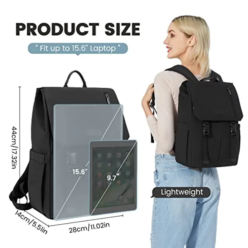 LOVEVOOK Zaino Donna Uomo Borsa Porta PC 15.6 Pollici Zainetto con USB per Scuola Media Superiore Antifurto Zaini miniatura 2