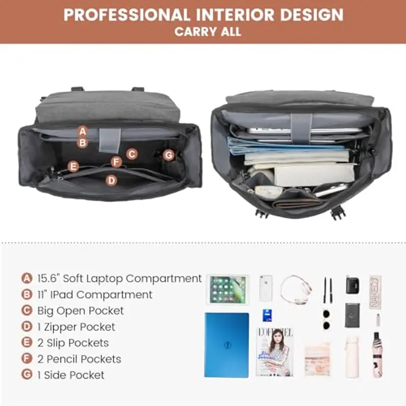 LOVEVOOK Zaino scuola Uomo Grigio 2277014 miniatura 3