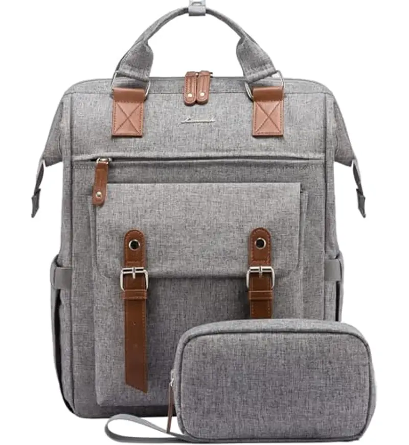 LOVEVOOK Zaino Donna, Zaino porta PC Donna 15.6 pollici Impermeabile con Borsa per Cavo Dati, Zaini per Laptop