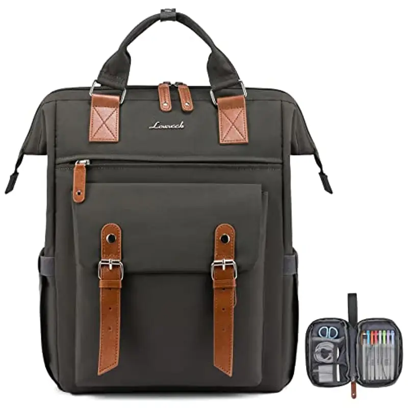 LOVEVOOK Zaino per computer portatile, da donna, per la scuola, per adolescenti, da 15,6 pollici, con sacchetto per