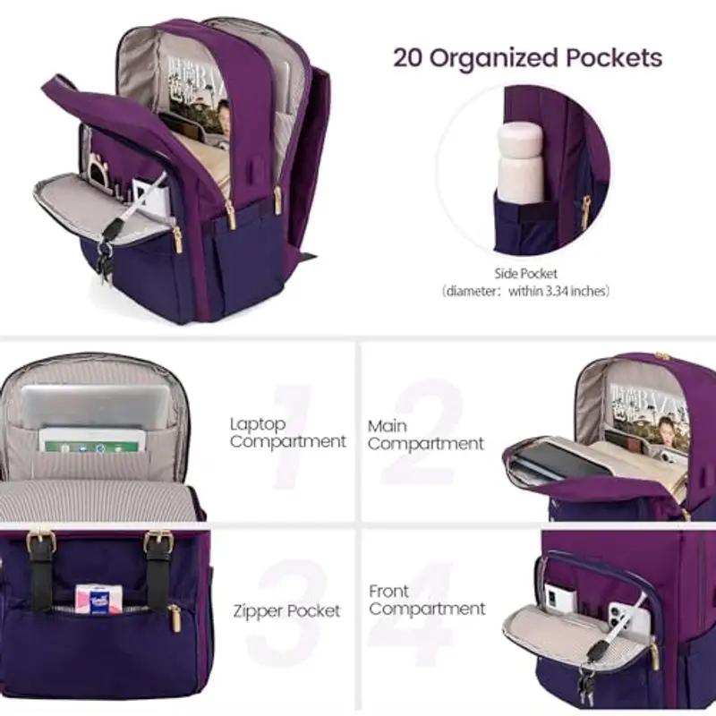 LOVEVOOK Zaino da viaggio Donna Blu 2149870 miniatura 3