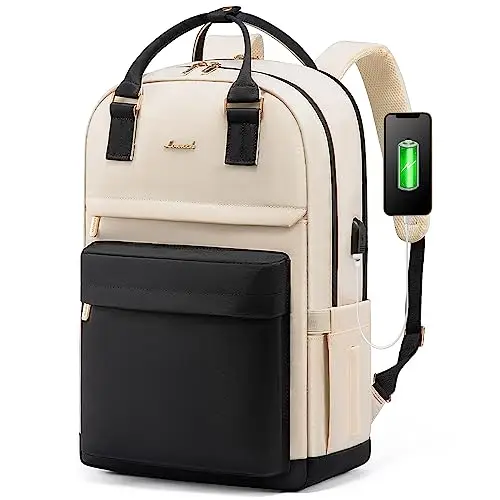 LOVEVOOK Zaino Porta PC Donna, 17 Pollici Impermeabile Computer Backpack Antifurto con Porta USB e Scomparto per Laptop
