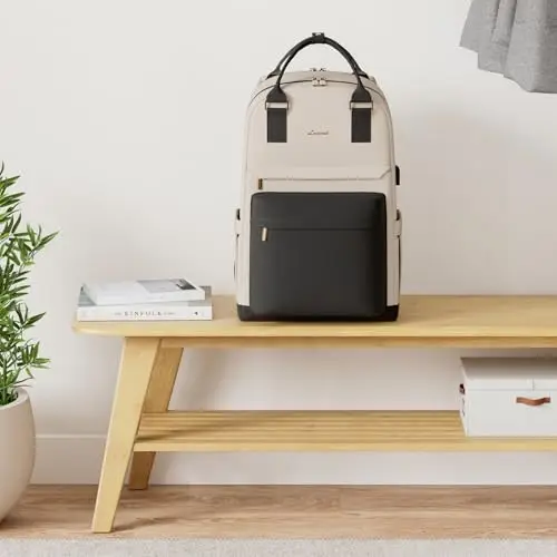 LOVEVOOK Zaino Porta PC Donna, 17 Pollici Impermeabile Computer Backpack Antifurto con Porta USB e Scomparto per Laptop miniatura 2