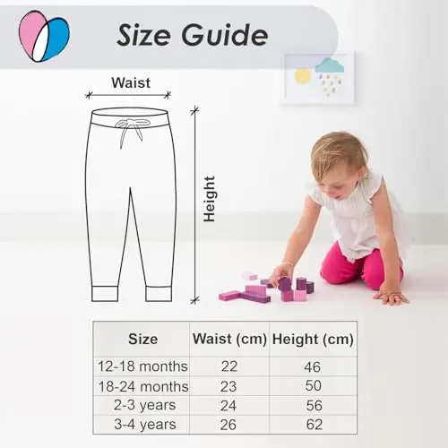Lovjoy Pantaloni da Jogging Bambina/Pantaloni Casual / 100% Cotone, Morbidi e Confortevoli miniatura 3