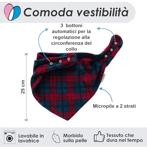 Lovjoy Sciarpa/scaldacollo invernale in pile termico caldo per neonati/bambini - Scaldacollo morbido e comodo - Molti miniatura 3