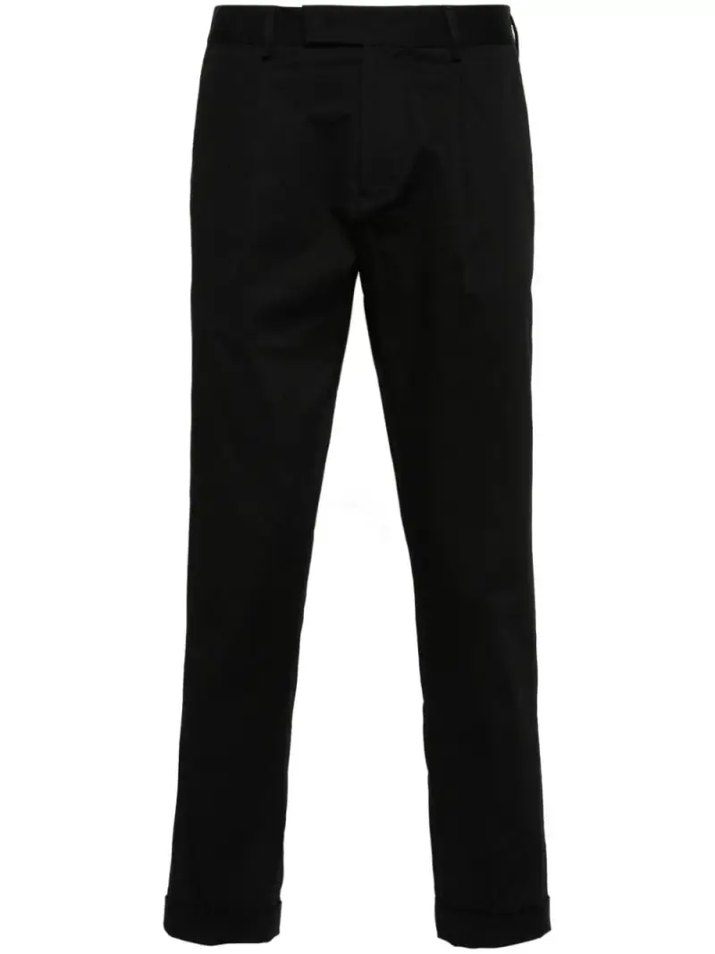 Pantalone oyster nero con piega