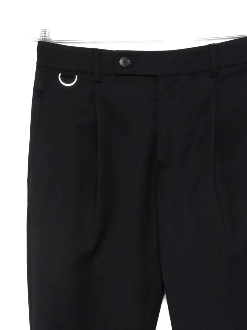 Pantaloni blu D-ring con pieghe miniatura 3