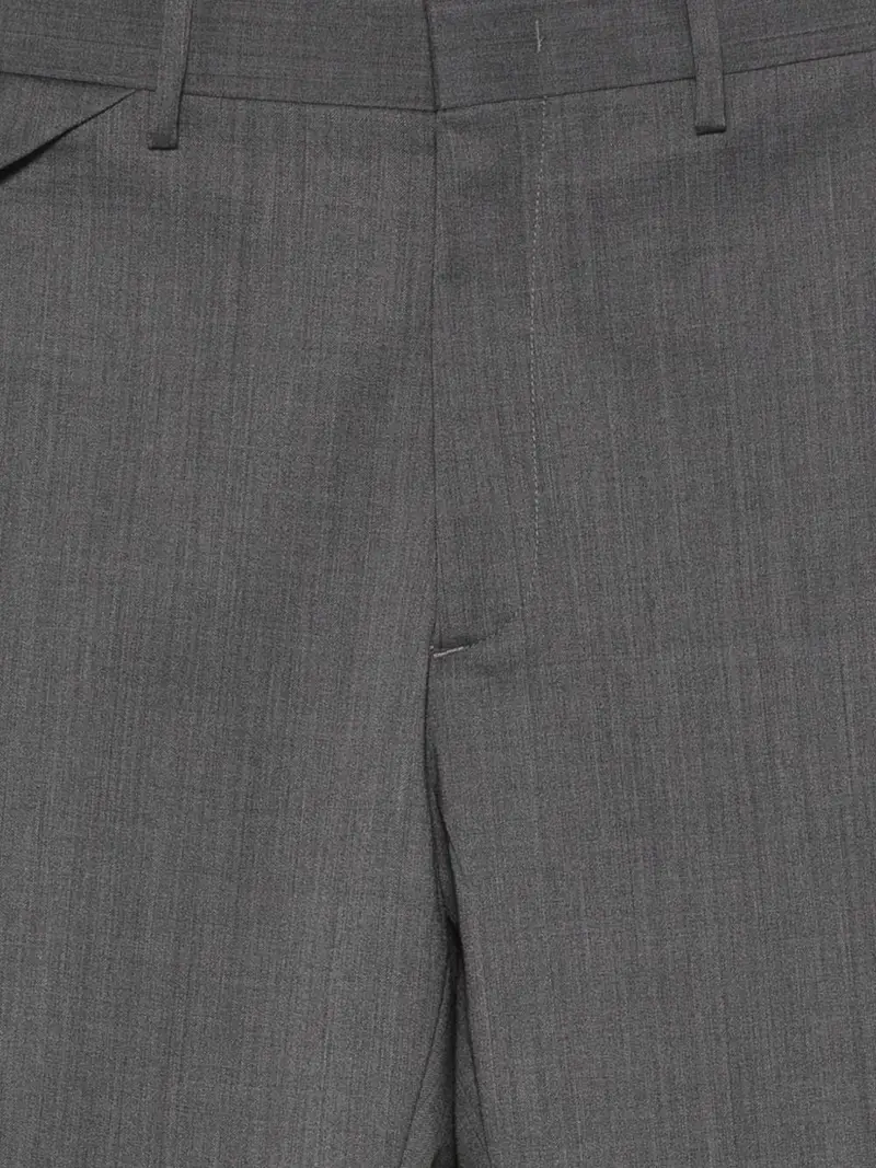 Pantaloni grigi con tasche e chiusura frontale Grigio miniatura 2