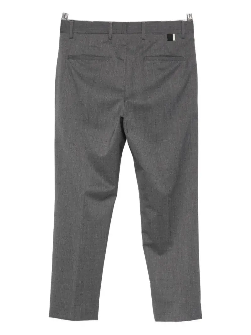 Pantaloni grigi con tasche e chiusura frontale Grigio miniatura 3