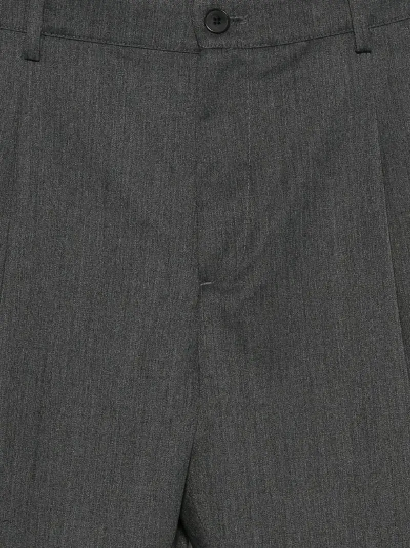 Pantaloni Grigi Plissettati a Vita Elasticizzata Grigio miniatura 2