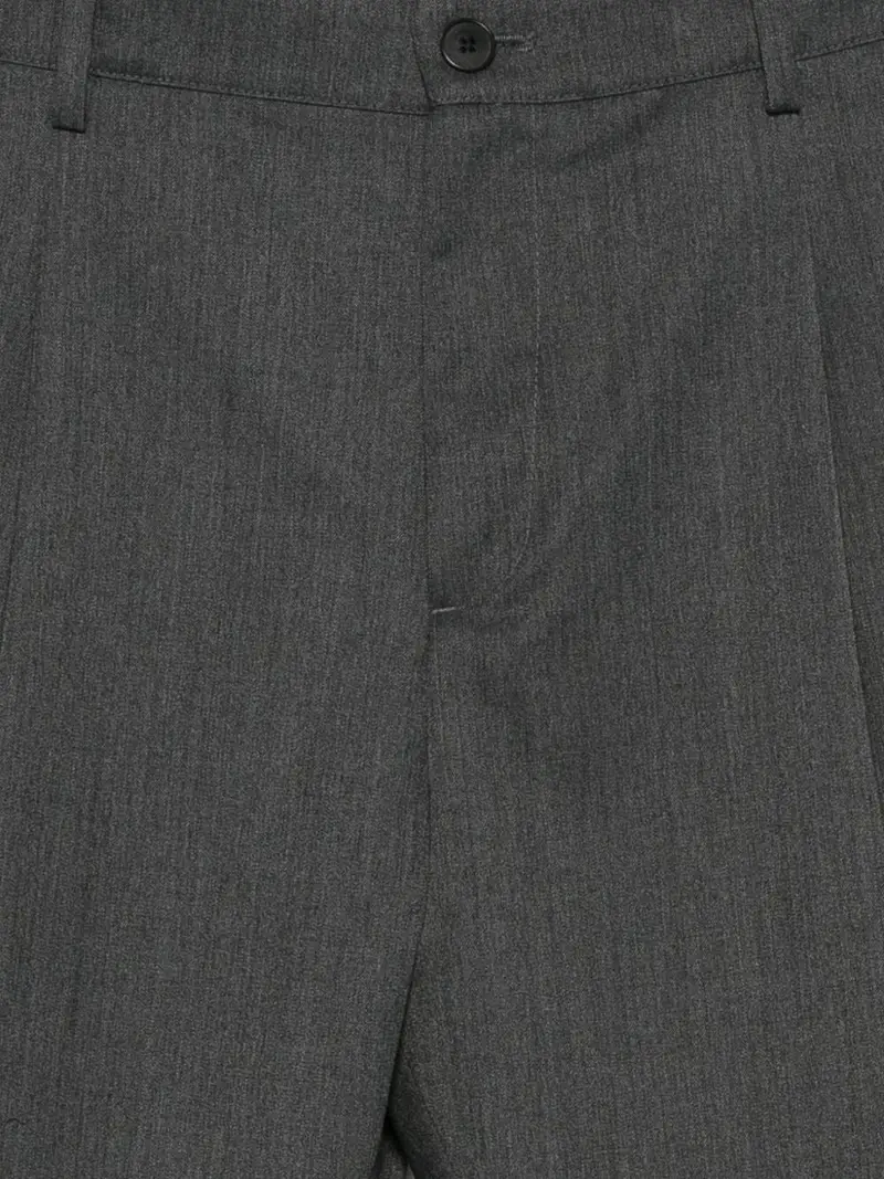 Pantaloni Grigi Plissettati a Vita Elasticizzata Grigio miniatura 2